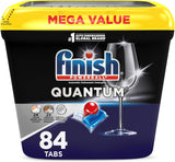 Quantum Dishwasher Pods, No Pre-Rinse Dishwasher Detergent Soap Removes 24HR Dried-On Stain and Grease, Leaving a Virtually Spotless Shine, 84 Count